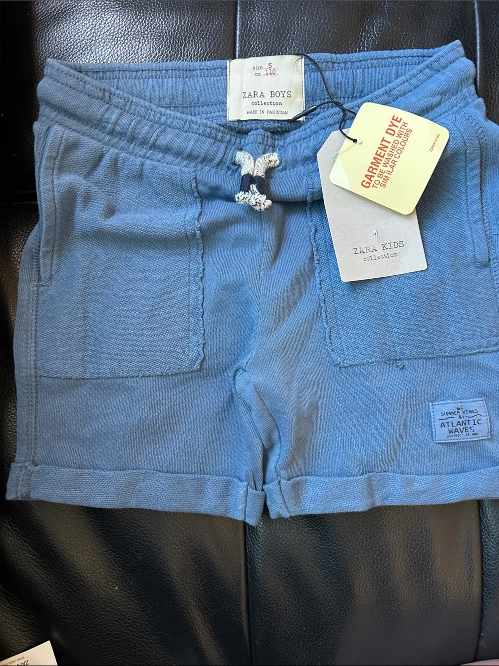 Zara Boys Blue Casual Drawstring Shorts